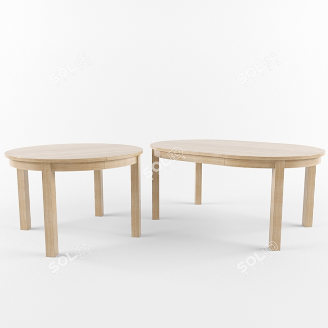 Expandable Dining Table: IKEA BURSTA 3D model image 1