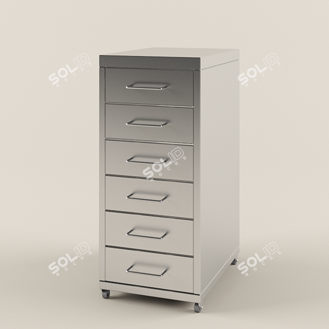 IKEA HELMER Storage Cabinet 3D model image 1