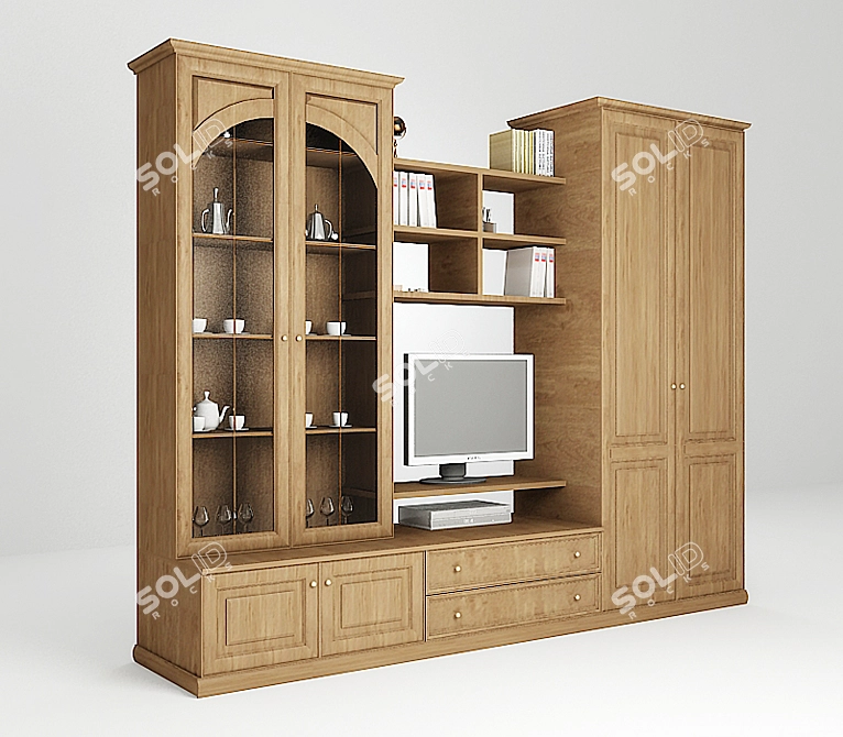 Elegant Maronese Donatello Wardrobe 3D model image 1