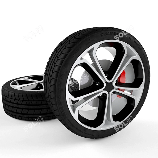 3D Car Wheel Models 3D model image 1