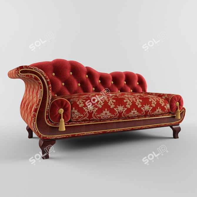 Krug Dormeuse 7465: Elegant and Spacious Bench 3D model image 1