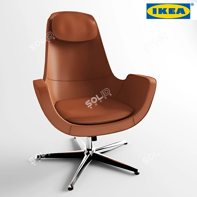 Minimalistic Desk Chair: IKEA ARVIKA 3D model image 1