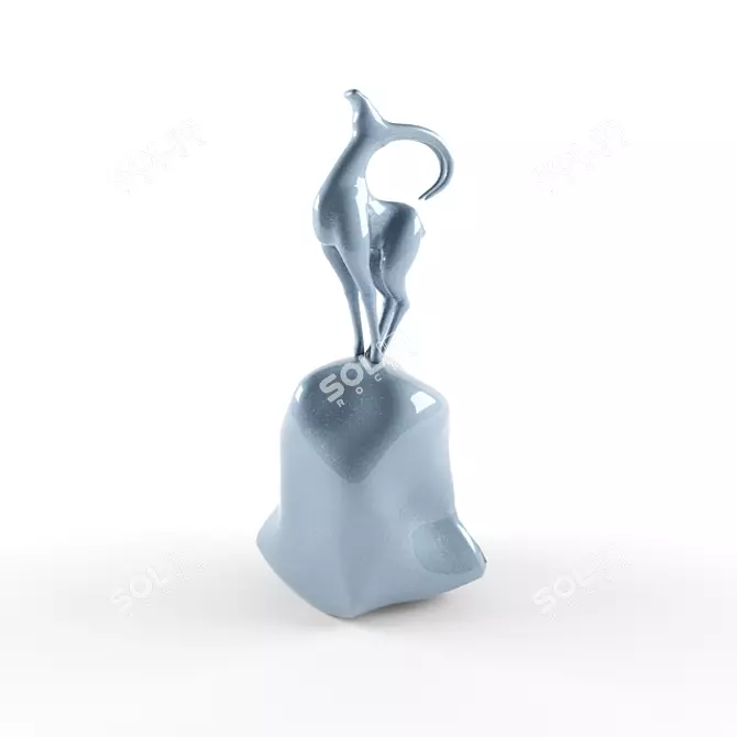 3D Mountain Goat Figurine 3D model image 1