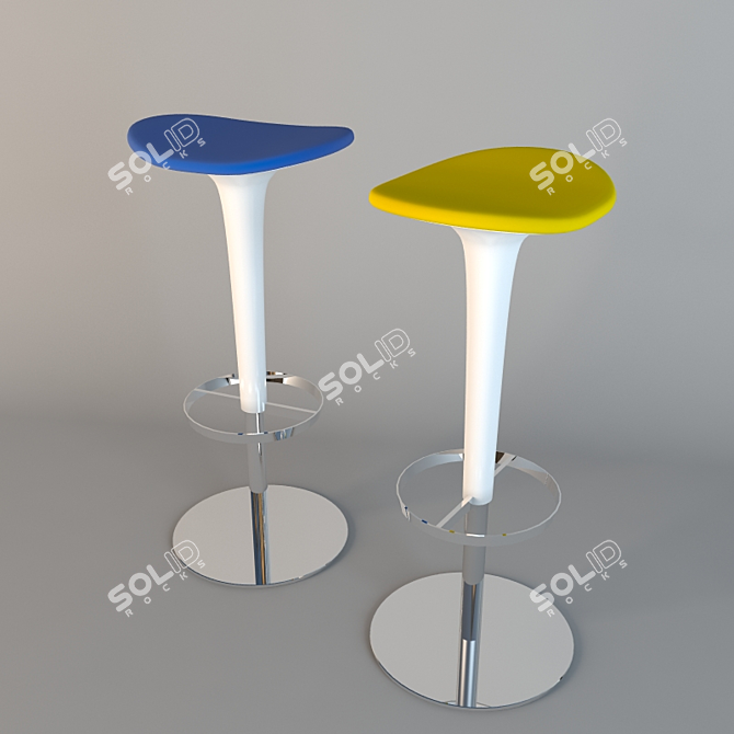 Elegant Bar Stool - "Babar 3D model image 1