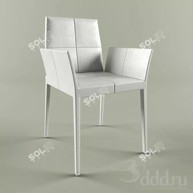 Elegant Velvet Dining Chair 3D model image 1