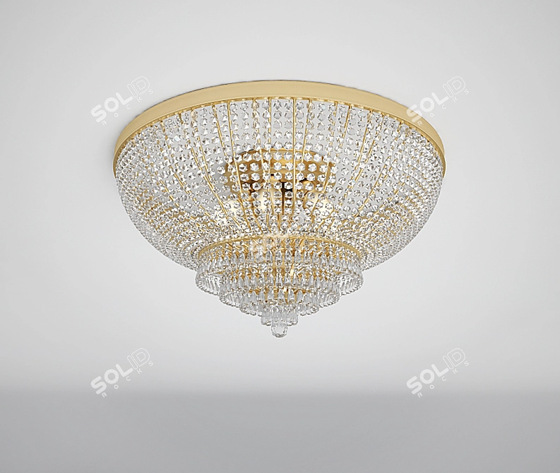 Elegant Crystal Chandelier 3D model image 1