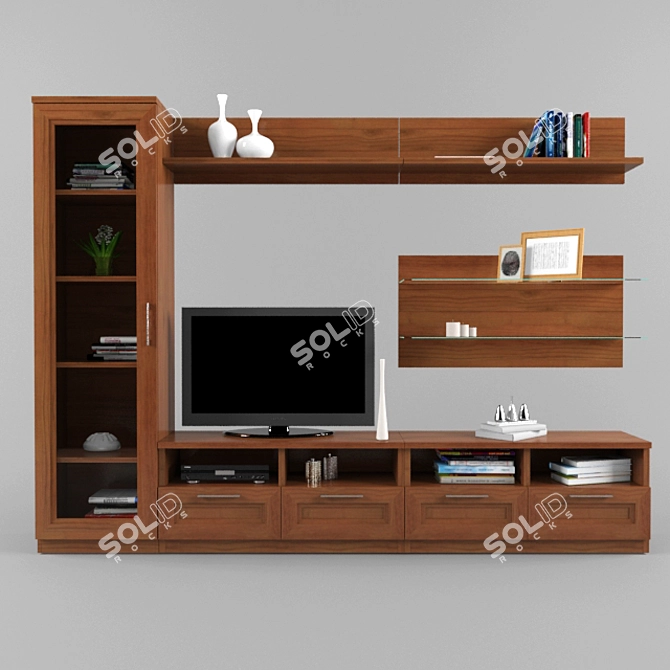 Elegant Living Room Furniture 3D model image 1