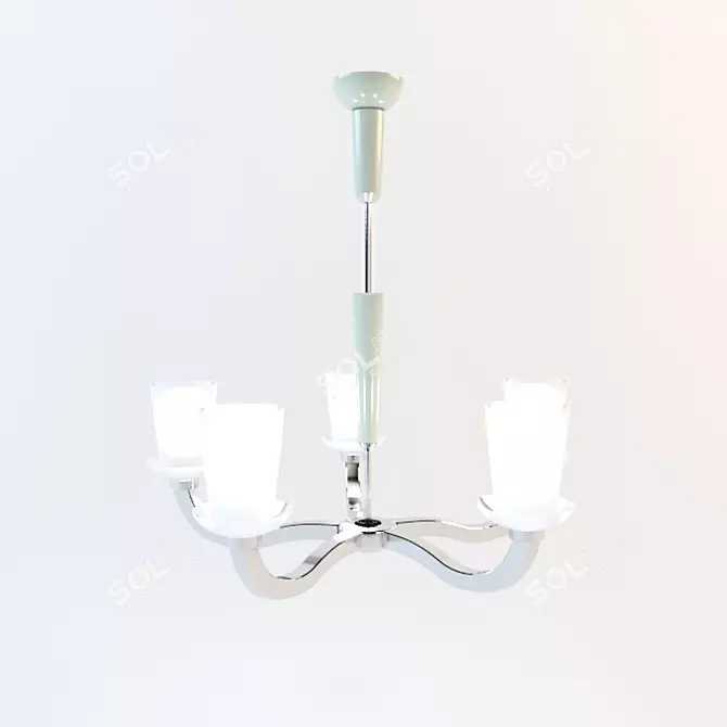 Elegant Crystal Chandelier 3D model image 1