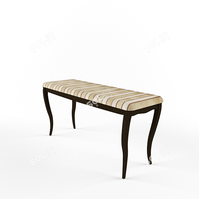 Elegant Upholstered Bench 3D model image 1