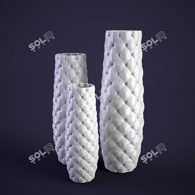 Elegant Glass Vase 3D model image 1