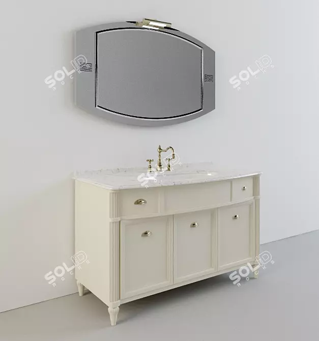 Eurodesign Tiffany Bathroom Furniture 3D model image 1