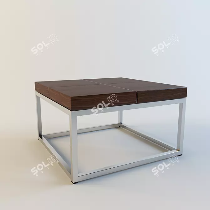 Modern Square Coffee Table 3D model image 1