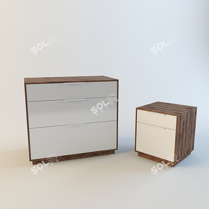 Modern and Compact Ikea Nivoll Furniture 3D model image 1