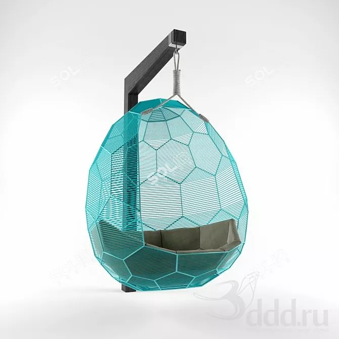 Elevate Your Space with the Chic Egg Chair 3D model image 1