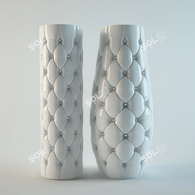 Rhinestone-Embellished Vase 3D model image 1