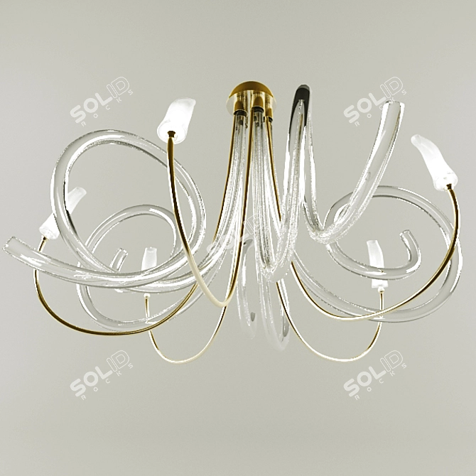 Lily Blossom Chandelier 3D model image 1