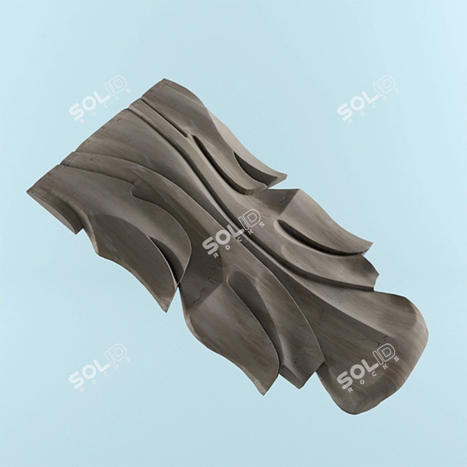 Artistic CNC Leaf Decor 3D model image 1