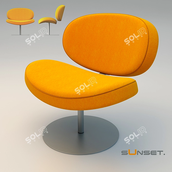 Cappellini Sunset Sofa: Elegant and Modern 3D model image 1