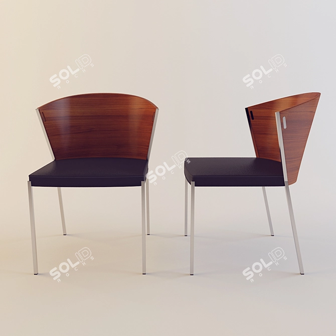 Calligaris Mya Wood Dining Chair 3D model image 1
