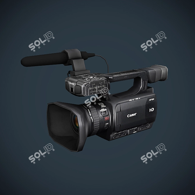 Canon XF100: Low Poly Video Cam 3D model image 1