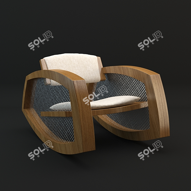 Cozy Rocking Chair: Comfort and Relaxation 3D model image 1