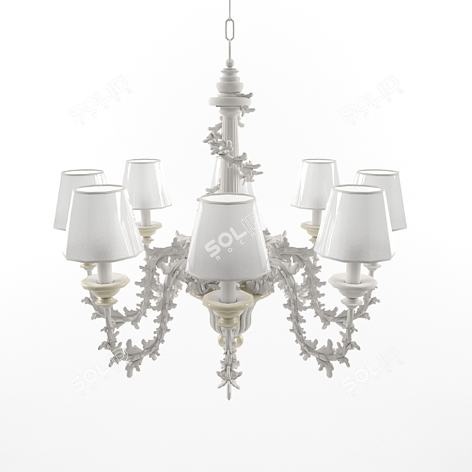 Deco Twist Chandelier 3D model image 1