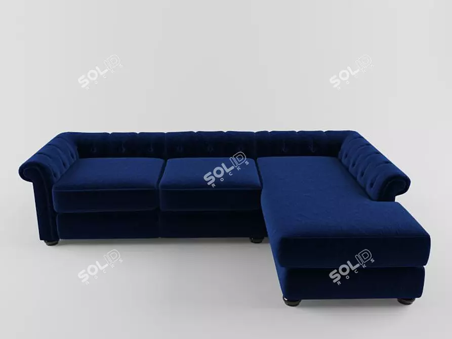 Corner Sofa: Stylish and Comfortable 3D model image 1