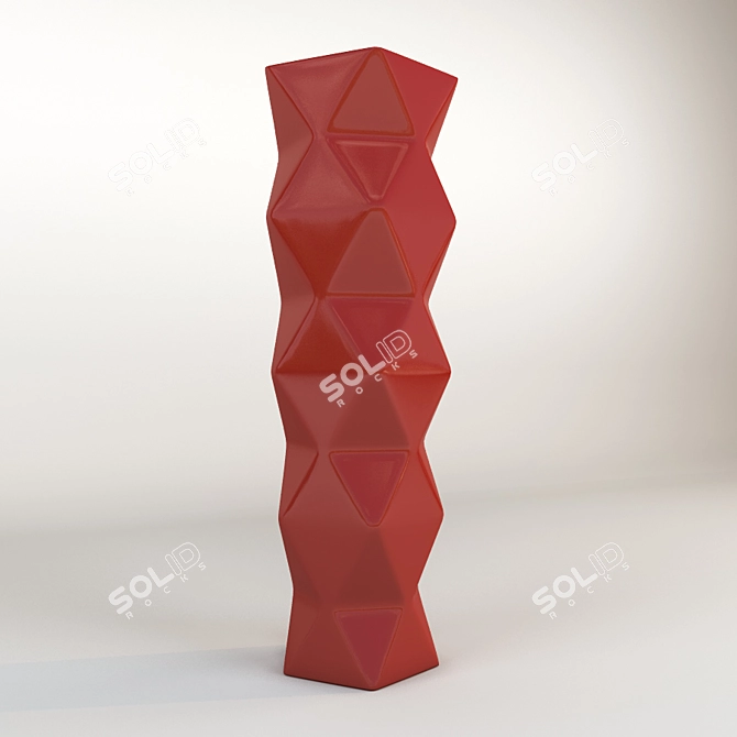 Recycled Magazine Vase 3D model image 1