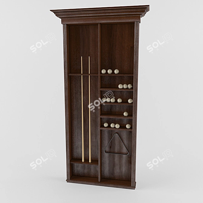 Title: Billiard Room Cabinet 3D model image 1