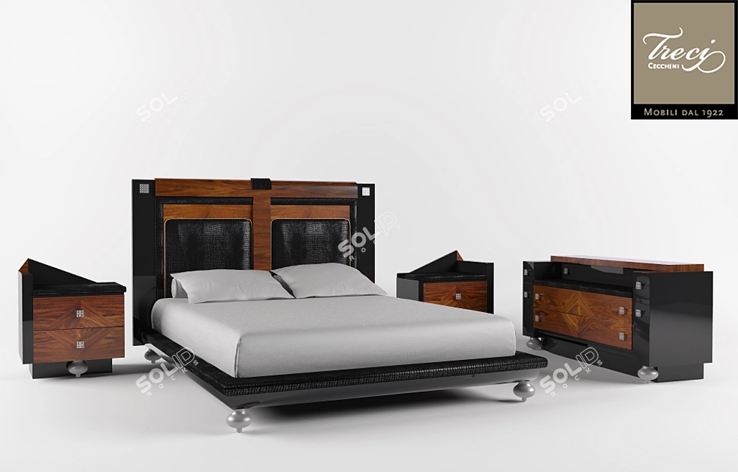 Modern Style TreCi Mobile/Fancy Palissandro: Elegant Furniture for Your Home 3D model image 1