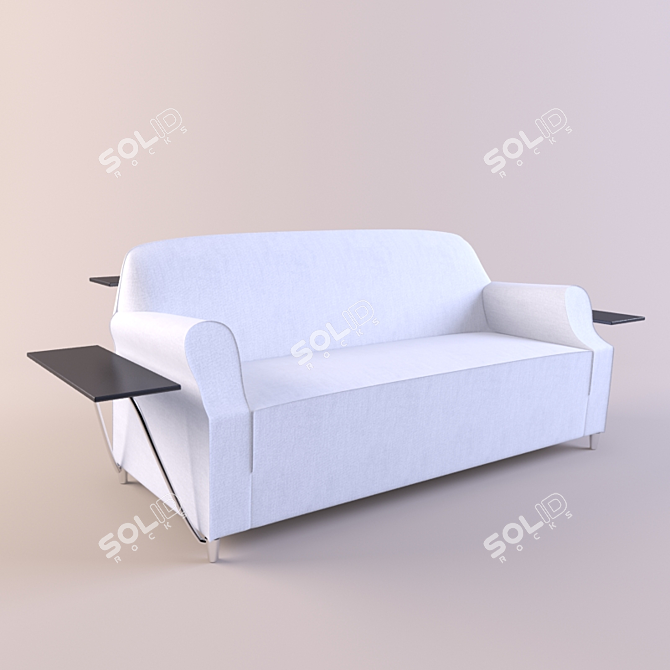 ComfortMax Lazy Sofa: Work & Relax 3D model image 1