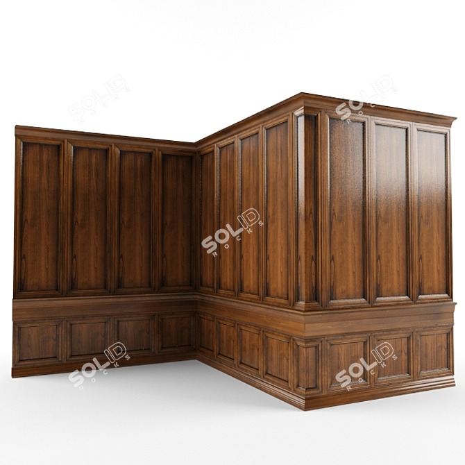 Classic Style Wall Panels 3D model image 1