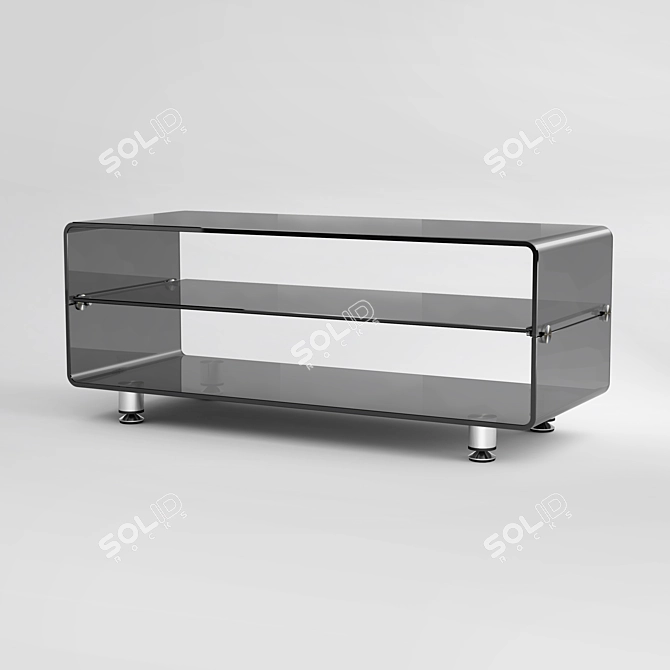 Sleek Glass Coffee Table 3D model image 1