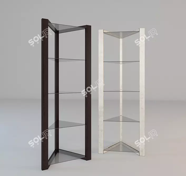 Modern Geometric Shelves 3D model image 1