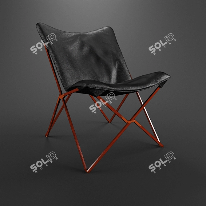 Zuo Modern Draper Faux Leather Lounge Chair 3D model image 1