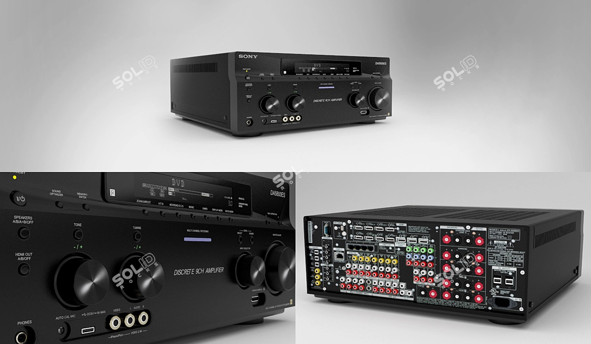 SONY STR DA5800ES: Powerful 9.2 Channel AV Receiver 3D model image 1