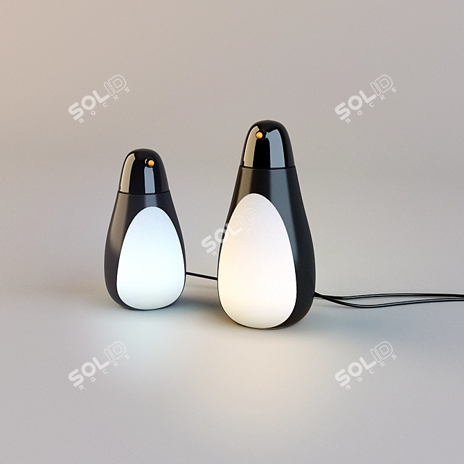  Arctic Glow Penguin Lamp 3D model image 1