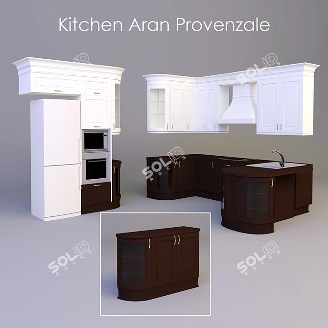 Elegant Provenzale Kitchen 3D model image 1