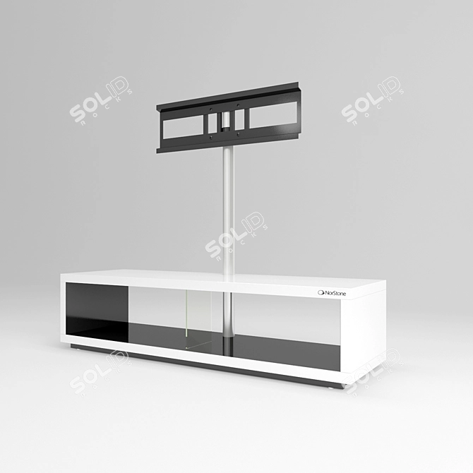 Title: Sleek Saeby2 TV Stand | Max 55" TVs 3D model image 1