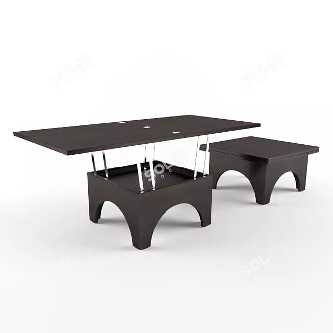 Folding Table: New York Style 3D model image 1