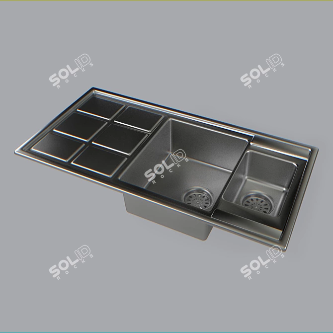 Cuadro 60 B-KER Reversible Sink 3D model image 1