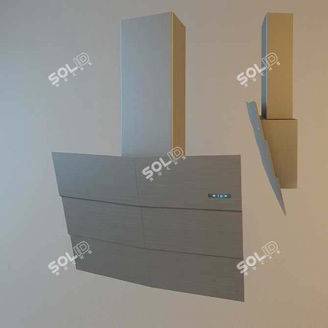 Modern Kitchen Range Hood 3D model image 1