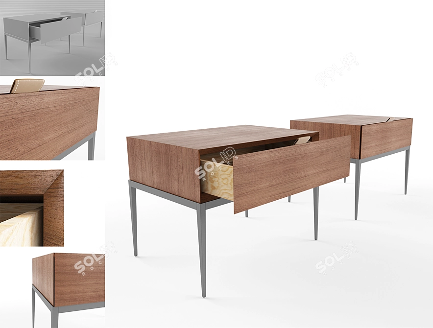  Sleek Misura Emme Kessler Ottoman 3D model image 1