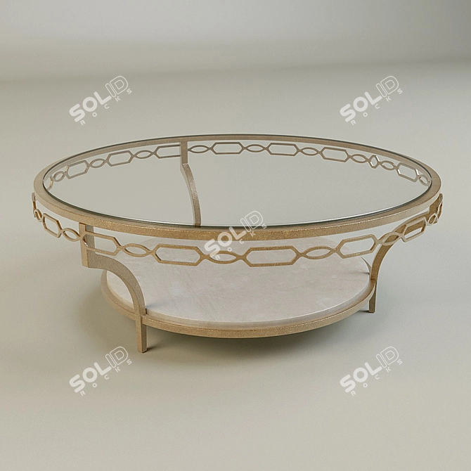 Baker COCKTAIL TABLE: Elegant Design, Thomas Pheasant Collection 3D model image 1