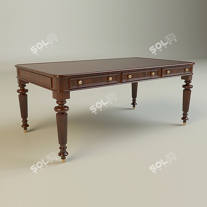 Elegant RegencyDesk by Baker 3D model image 1