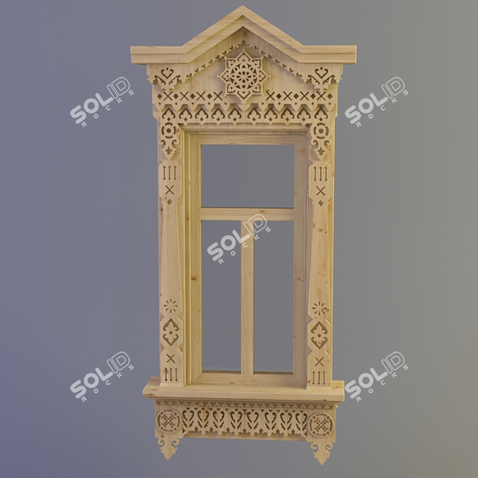 Ancient Russian Style Carvings 3D model image 1