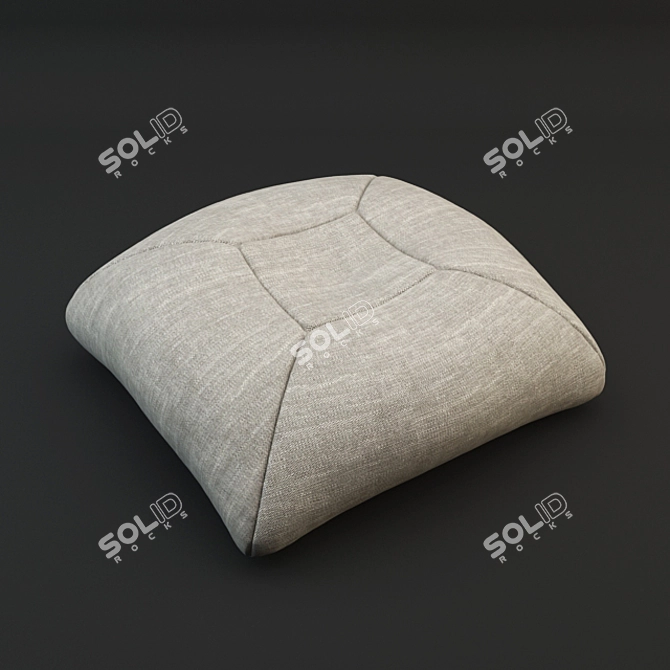 Cozy Knit Pouf: Perfect Textured Seating 3D model image 1