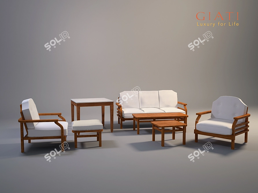 Palazzio Teak Furniture 3D model image 1