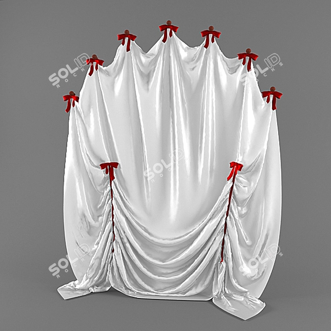 Arched Window Blinds 3D model image 1