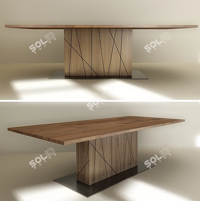 Sleek Rolf Benz 8800 Table 3D model image 1